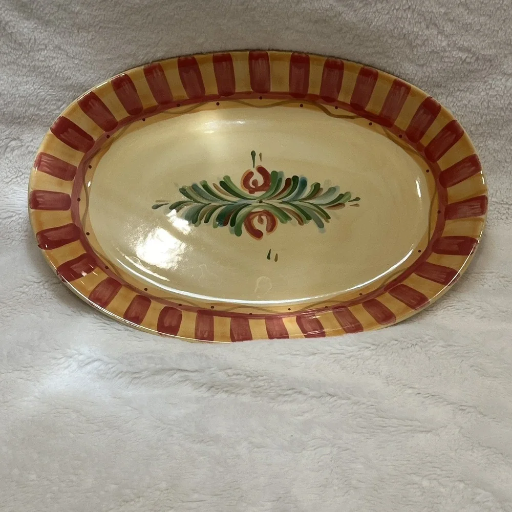 Southern Living Gail Pittman Handpainted Serving Platter Thanksgiving 14